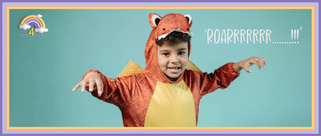 Fun Toddler Learning Activity Dinosaur Dressing Up Image